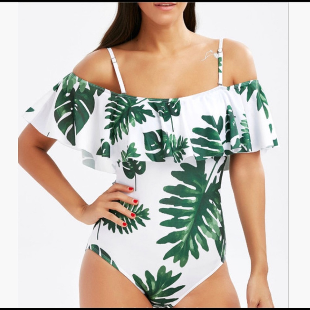 SOLD: Monstera, Off The Shoulders, Swim Suit